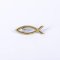 Gold Fish Cross Car Emblem - Pack of 6