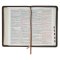 Crown of Thorns Two-tone Brown Faux Leather King James Version Deluxe Gift Bible with Thumb Index and Zipper Closure