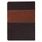 KJV Study Bible Faux Leather, Two-tone Brown with Thumb Index