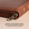 CSB Personal Size Bible, Holman Handcrafted Collection, Zipper Closure, Marbled Tan Premium Calfskin