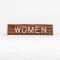 Sign Engraved Women Adhesive Back Walnut
