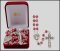 Two Toned Red Glass Rosary