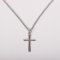 24" Sterling Silver Cross Necklace