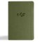 CSB Thinline Bible, Anglicised Edition, Olive Leathertouch