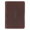 KJV Bible Compact Large Print Leather Tan Cross Black