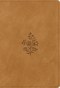 ESV Large Print Compact Bible, Red Letter (TruTone, Nubuck Caramel, Wildflower Design)