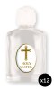 12 x Glass Holy Water Bottle with Cross (20ml)
