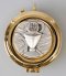 2" Gilt Pyx - with Antique Silver Chalice Motif