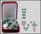 Two Toned Green Glass Rosary