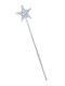 Silver Star Wand Clear Star Gem  - Nativity Costume Accessory