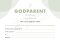 ETC Godparent Certificate A4 Landscape (pack of 10)