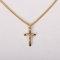 18" Gold over Sterling Crucifix Necklace