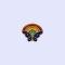 Butterfly With Rainbow Lapel Pin - Pack of 3