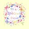 A Special Friend Birthday Single Card