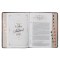 KJV Study Bible Faux Leather, Two-tone Brown with Thumb Index