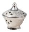 Nickel Plated Incense Bowl D 8 cm