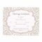 Certificate Of Marriage Vintage Pack of 6