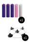 Advent Candle Set (8" x 2") & 14" Advent Frame - purple, pink & white