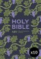 NIV Holy Bible, Purple, Paperback, Pack of 10