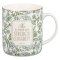 Mug Blue Floral Strength And Dignity Prov. 31:25