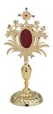 Gold Plated Reliquary with Stones H 33 cm