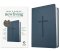 NLT Premium Value Compact Bible, Filament Enabled (LeatherLike, Navy Cross)