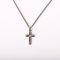 16-18" Sterling Silver Cross Cut Out Necklace