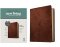 NLT Wide Margin Bible, Filament Enabled (LeatherLike, Dark Brown Palm, Red Letter)