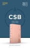 CSB Single-Column Compact Bible, Digital Study Edition, Blush Floral LeatherTouch