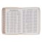 White and Gold Faux Leather Large Print Thinline King James Version Bible with Zippered Closure and Thumb Index