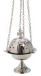 Nickel Plated Thurible with Cross H 16 cm