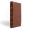 CSB Personal Size Bible, Holman Handcrafted Collection, Zipper Closure, Marbled Tan Premium Calfskin