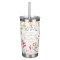 Tumbler w/straw SS Floral Everything Beautiful Ecc. 3:11