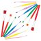 Rainbow Colours Paint Brushes (Pack of 14)