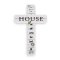Small Standing Cross – "As for me and my house" (Joshua 24:15)