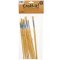 Round Tip Hog Hair Paint Brushes (Pack of 12)