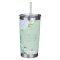 Travel Tumbler Mint/Cream Hydrangea Helping Me Grow