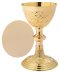 Golden Plated Chalice with Paten H 22 cm