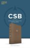 CSB Single-Column Personal Size Reference Bible, Brown Cloth Over Board