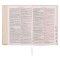 Whisper Pink Floral Faux Leather Large Print Thinline King James with Thumb Index