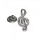 Crystal Encrusted Treble Clef Lapel Pin Badge (X2AJTP151)