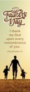 Bookmark-Father's Day-Happy Father's Day Phil 1:3 KJV (Pack of 25)