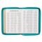 KJV Bible Compact Faux Leather, Teal w/zipper