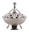 Nickel Plated Incense Bowl H 11 cm