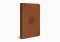 ESV Large Print Thinline Bible (TruTone, English Saddle, Emblem Design)