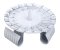 White & Silver Iron Candle Holder D 10 cm