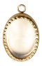 Gold Plated Oval Wall Reliquary H 6 cm