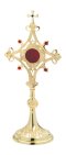 Gold Plated Reliquary with Stones H 30 cm