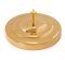 Communion Bread Plate Cover  6 5/8" x 3/4" - Brass Finish With Elegant Cross Topper