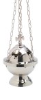 Nickel Plated Thurible with Cross H 15 cm